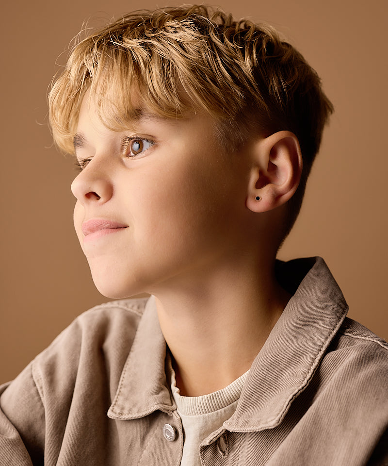 Bezel Earring 4 mm -MP