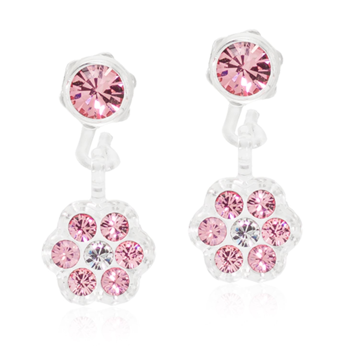 Daisy Hypoallergenic Drop Earrings | Medical Grade Plastic | Light Rose