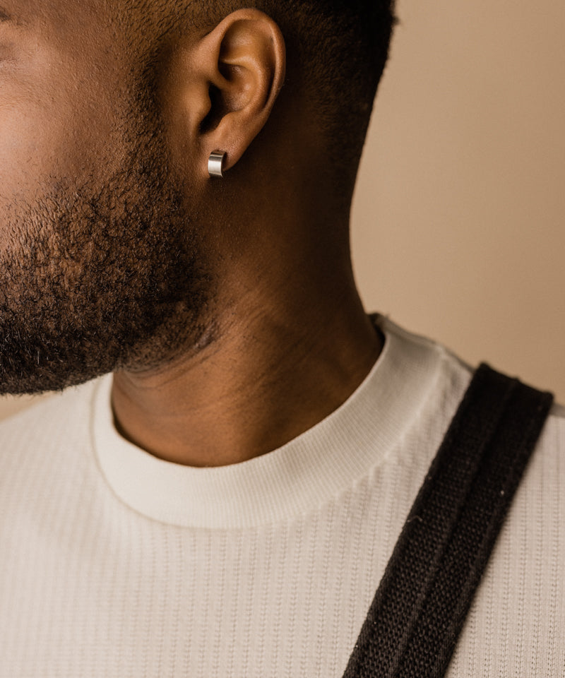 Pendant Plain Grand Curved Earring 10 mm -NT