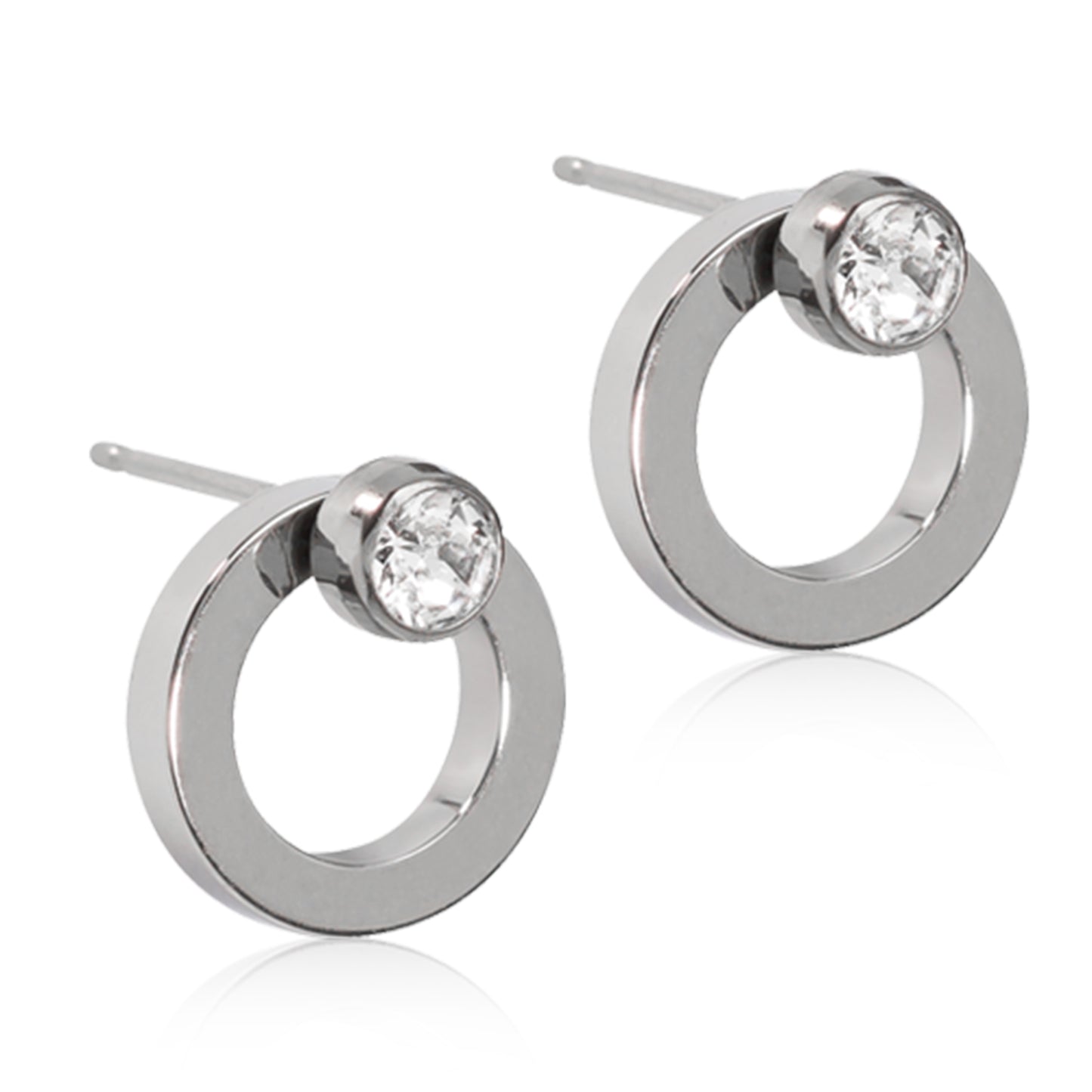 Titanium Bezel Earring