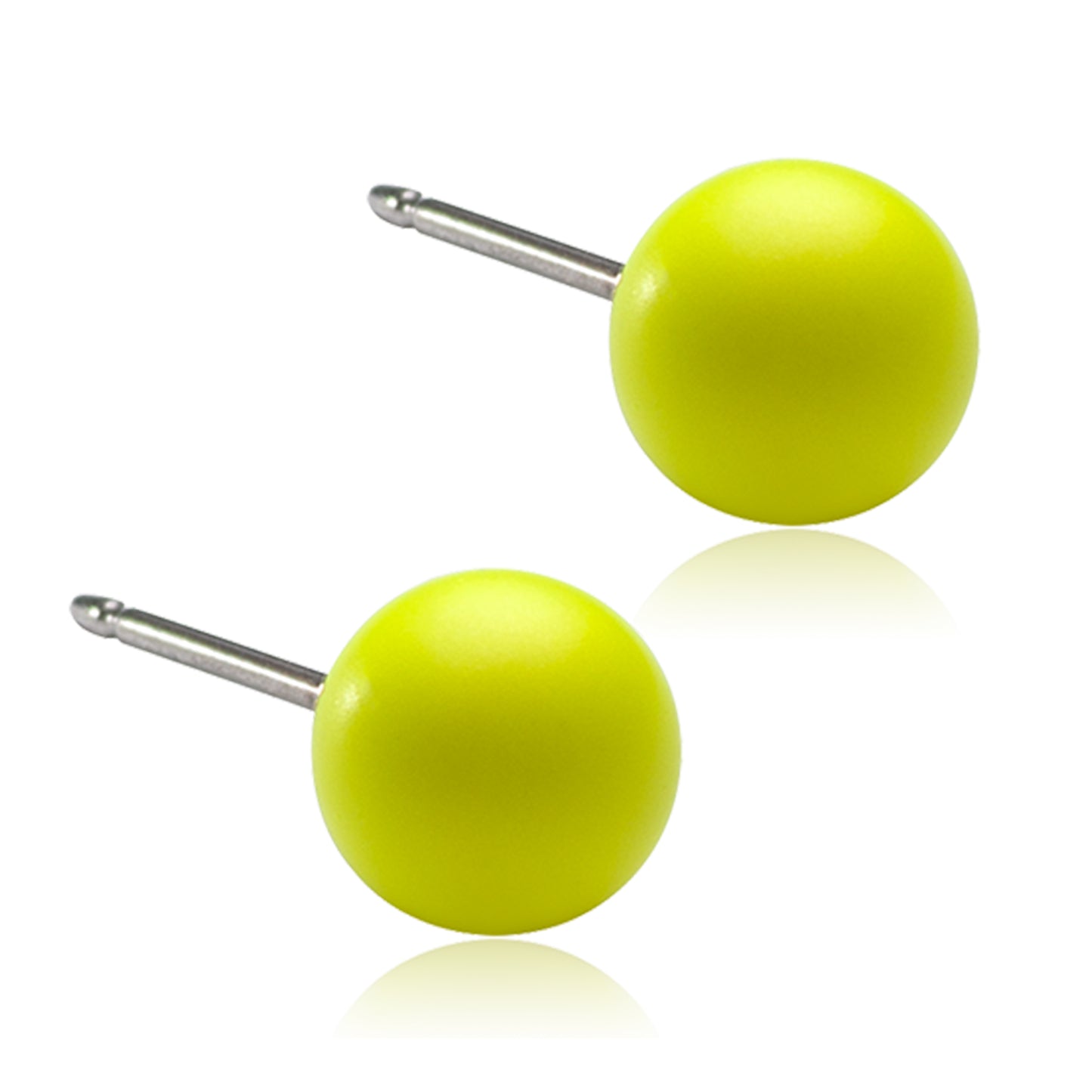 Pearl Studs - Electric Yellow
