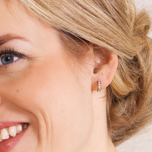 Pendant Brilliance Curved Earring 10 mm -GT