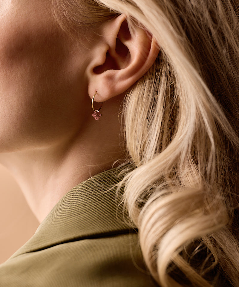 Ear Ring 14 mm, Bicone -GT