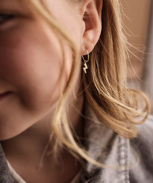 Ear Ring 14 mm, Pendant Flash -GT