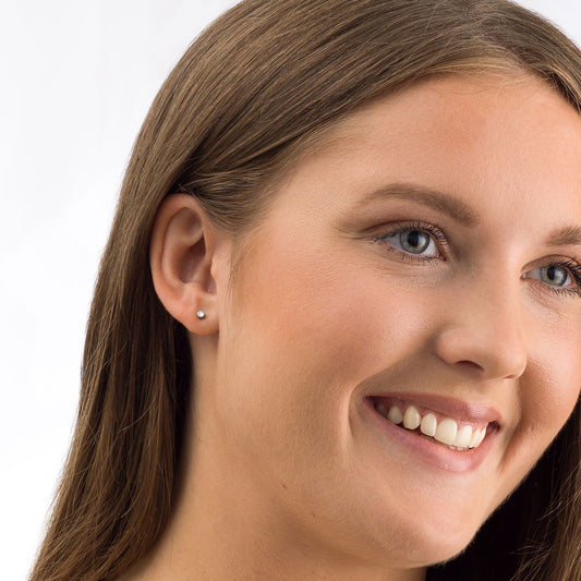 Bezel Earring 3 mm -ST