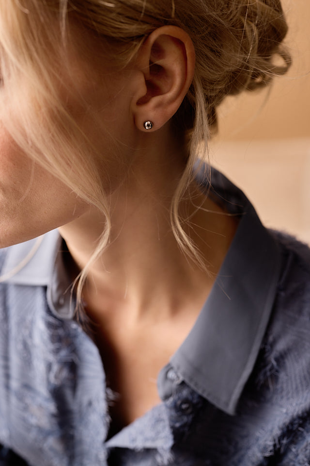 Half ball Earring 6 mm -ST