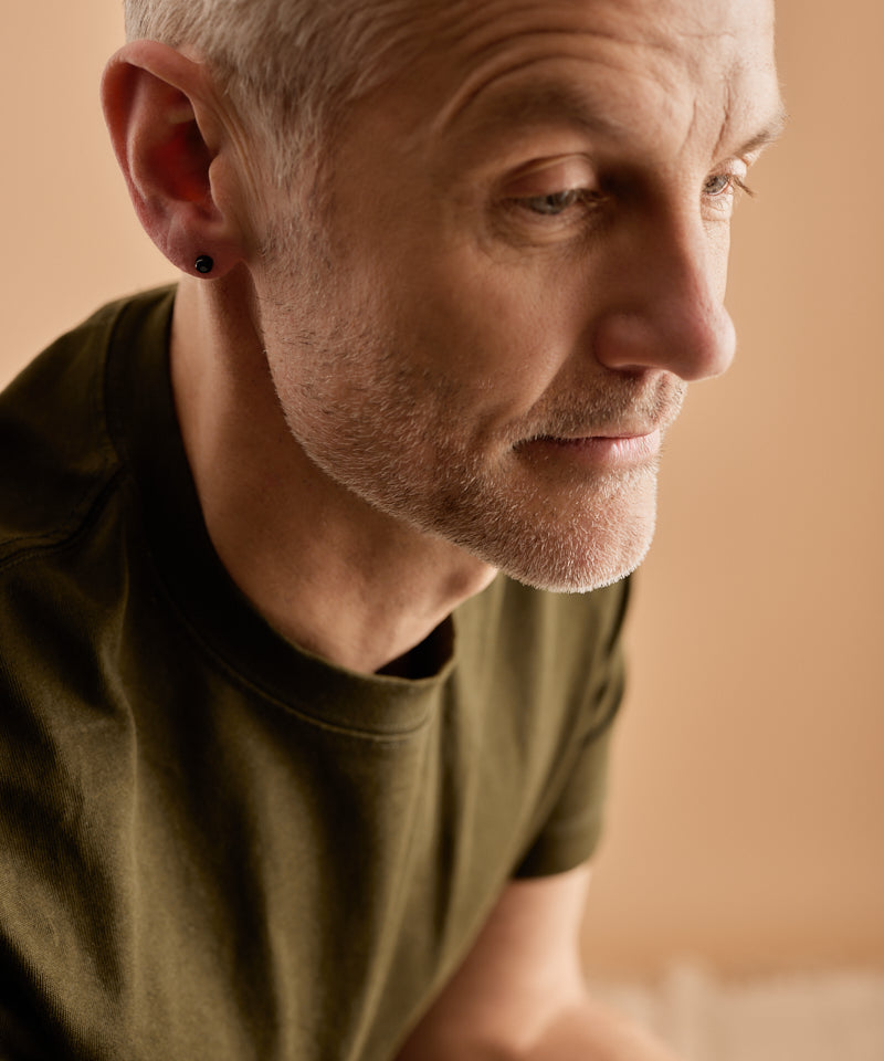 Bezel Earring 5 mm -BT