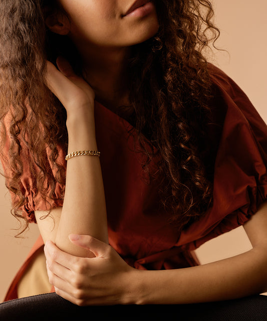 Grand Curb Link Armband 15,5-19 cm G