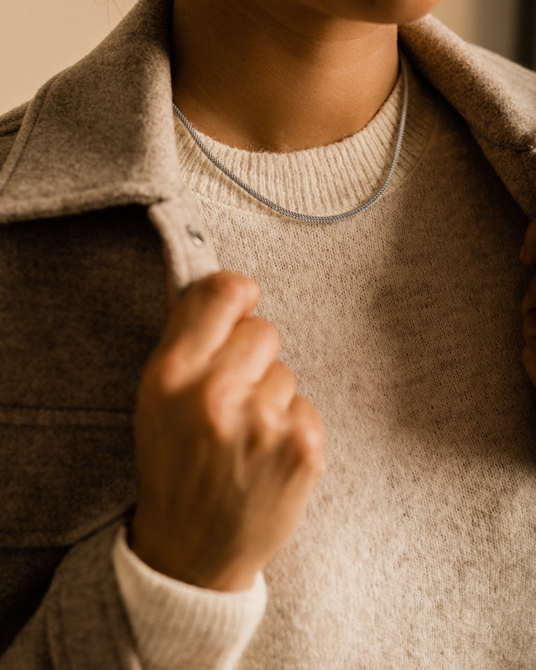 Round Mesh Necklace 40-46 cm S