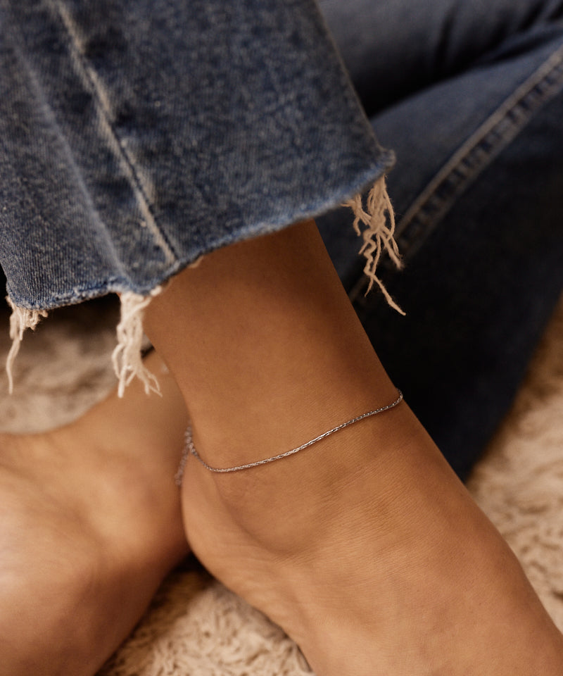 Flat chain Anklet 22-27 cm S