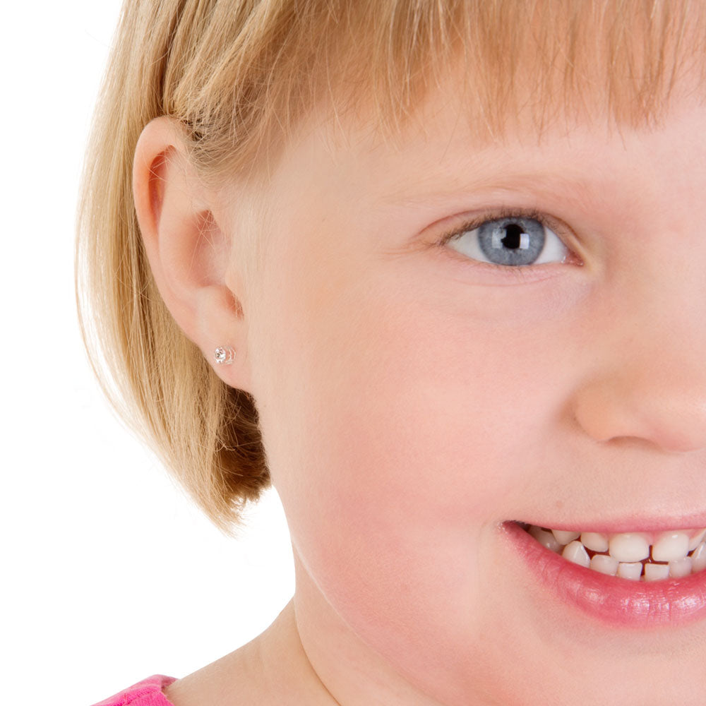 Bezel Earring 4 mm -MP