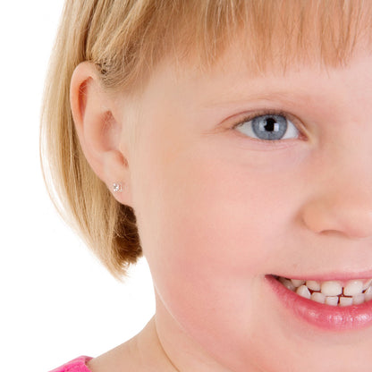 Bezel Earring 4 mm -MP