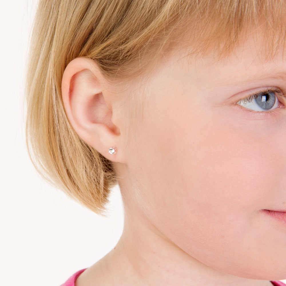 Bezel Earring 4 mm -MP