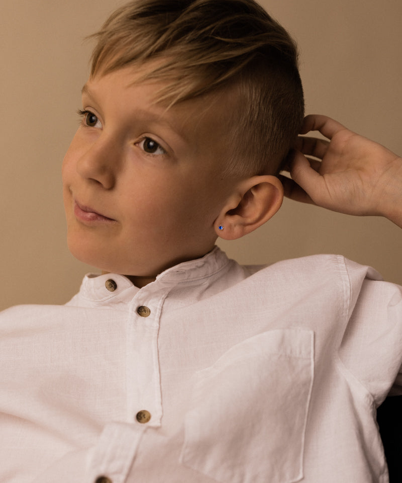 Bezel Earring 4 mm -MP