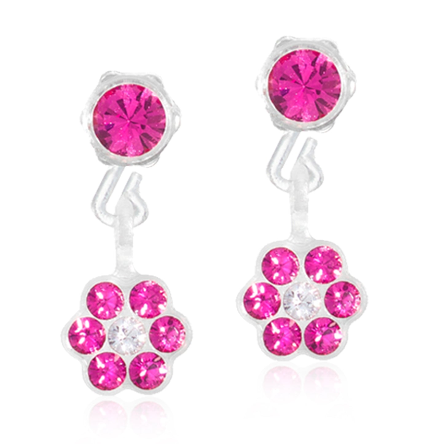 Daisy Hypoallergenic Drop Earrings | Medical Grade Plastic | Pink
