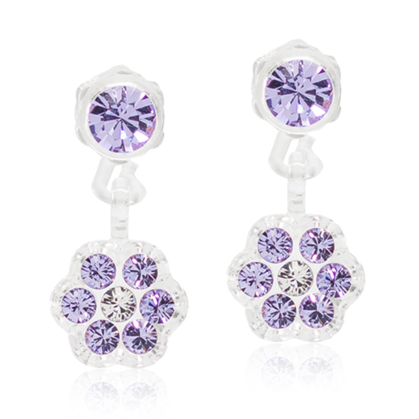 Daisy Hypoallergenic Drop Earrings | Medical Grade Plastic | Lilac