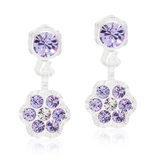 Daisy Hypoallergenic Drop Earrings | Medical Grade Plastic | Lilac