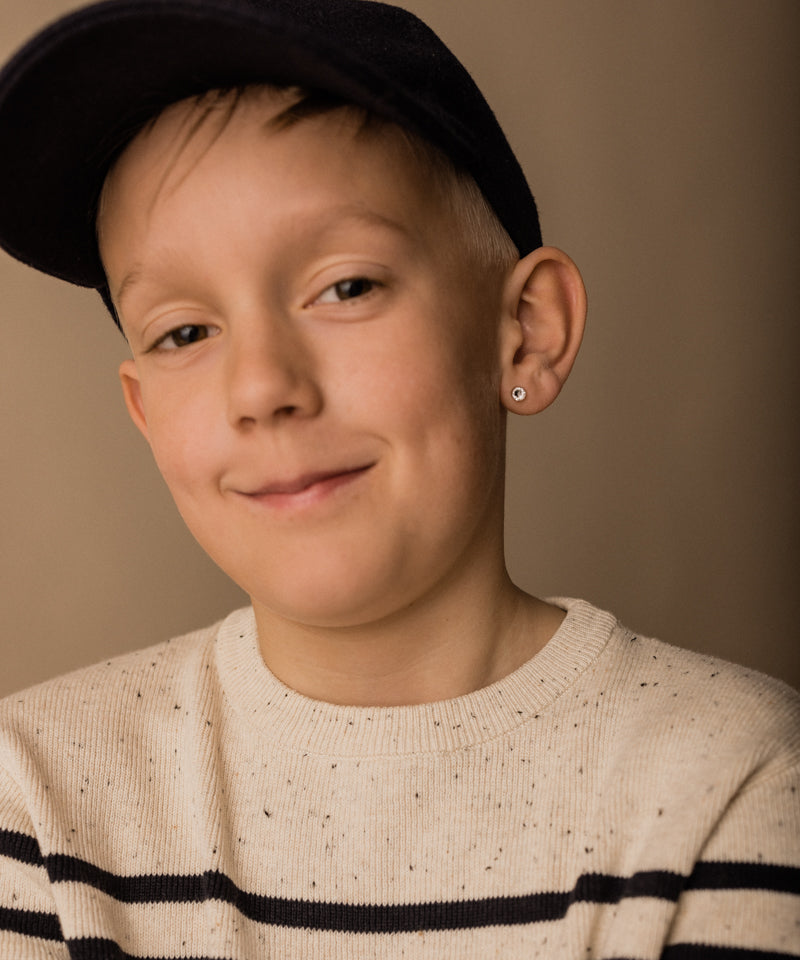 Bezel Earring 6 mm -MP