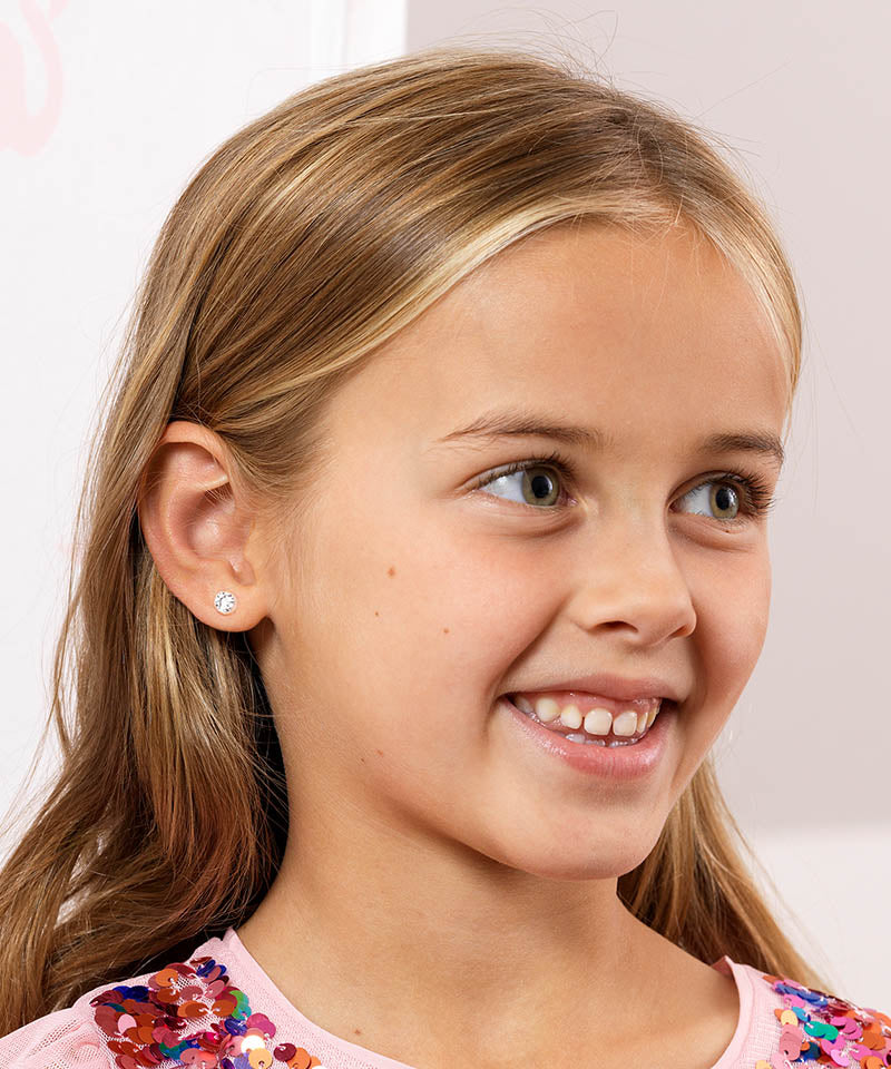 Bezel Earring 6 mm -MP