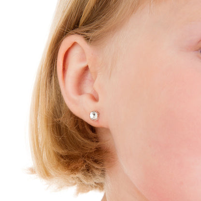 Bezel Earring 6 mm -MP