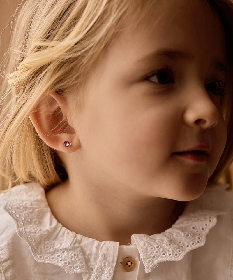 Bezel Earring 6 mm -MP