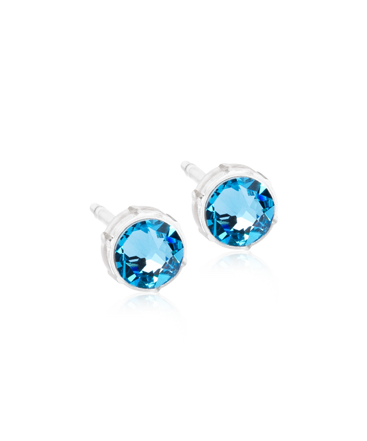 Bezel Hypoallergenic Stud Earrings | Medical Grade Plastic | 6mm