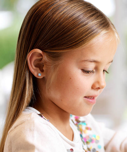 Bezel Earring 6 mm -MP