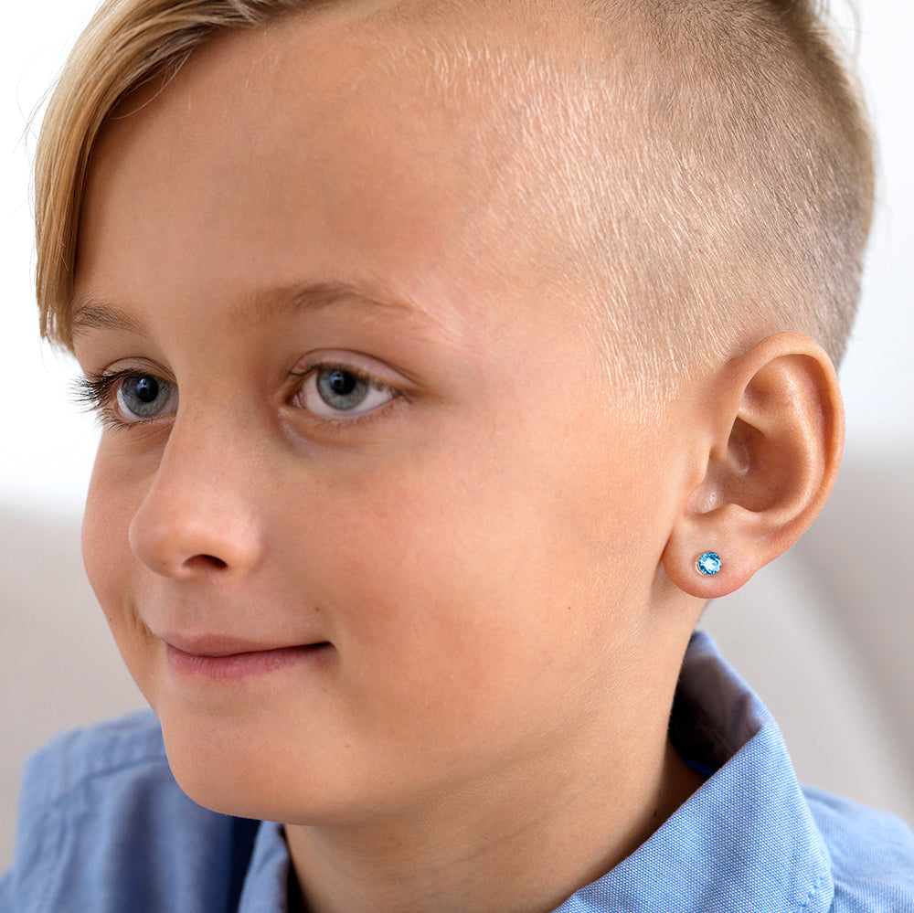 Bezel Earring 6 mm -MP