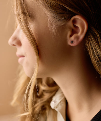 Bezel Earring 6 mm -MP