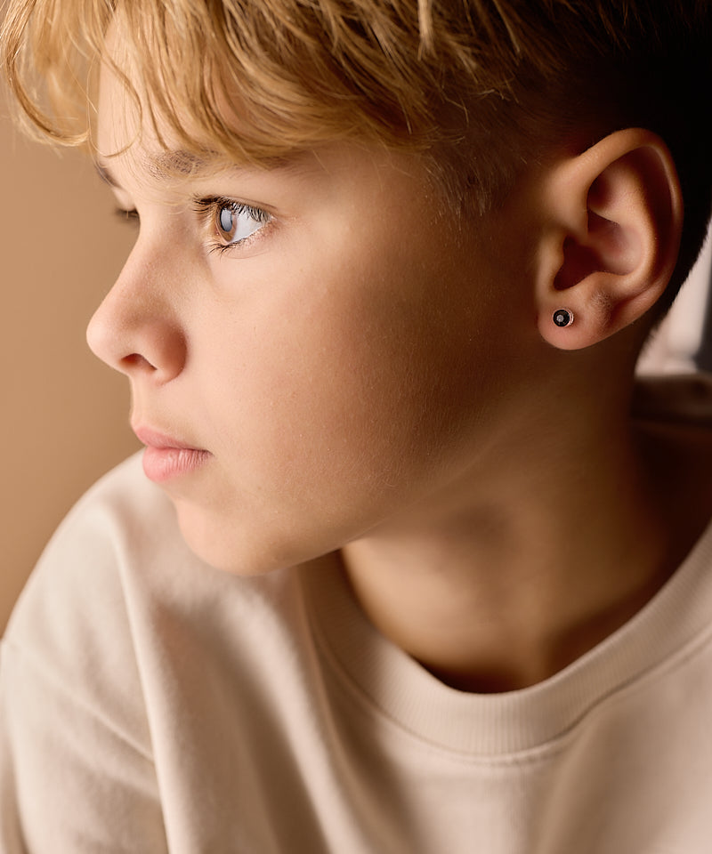 Bezel Earring 6 mm -MP