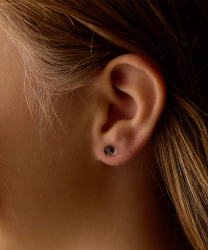 Bezel Earring 6 mm -MP