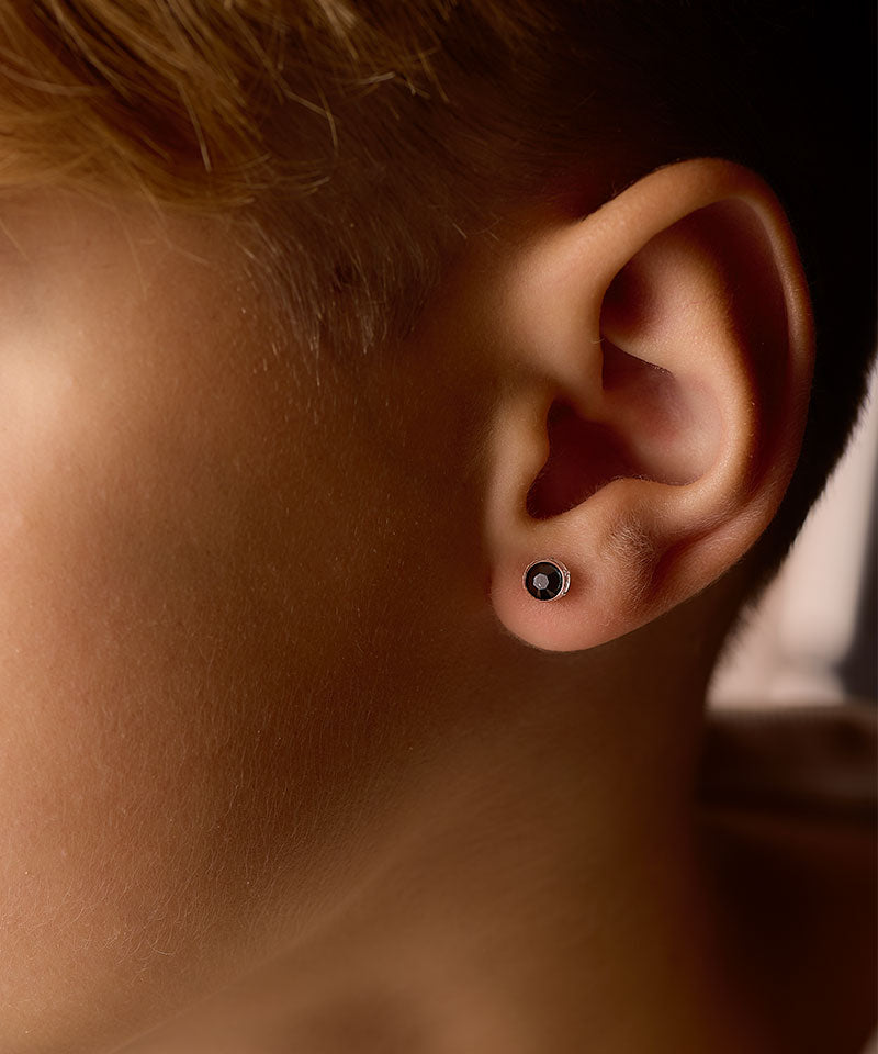 Bezel Earring 6 mm -MP