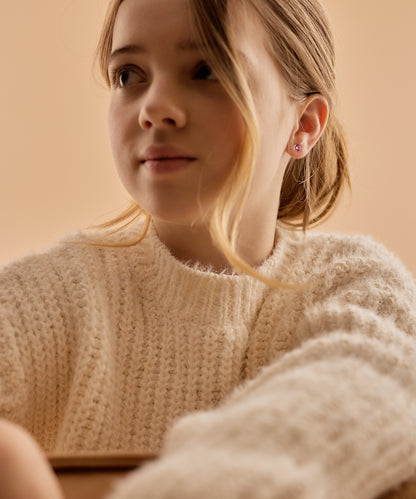 Bezel Earring 6 mm -MP