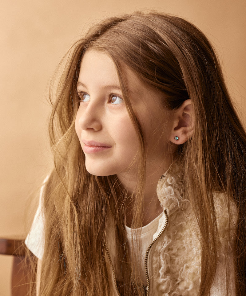 Bezel Earring 6 mm -MP