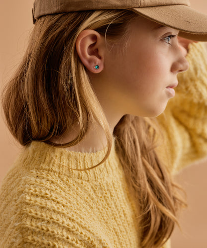 Bezel Earring 6 mm -MP