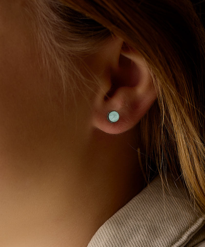 Bezel Earring 6 mm -MP