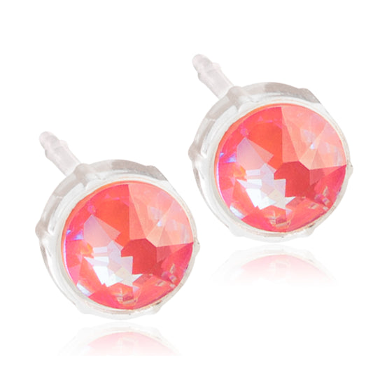 Crystal Studs - Coral