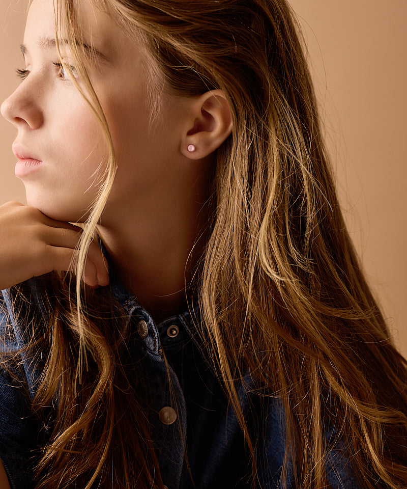 Bezel Earring 6 mm -MP