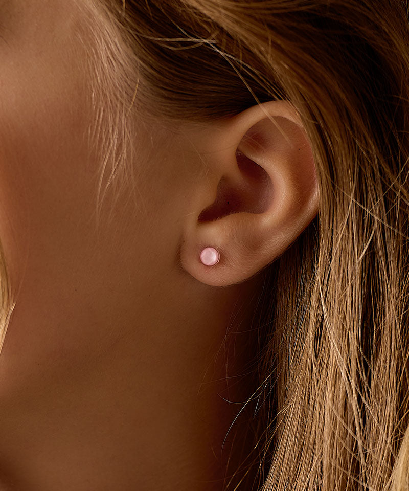 Bezel Earring 6 mm -MP