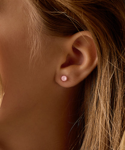 Bezel Earring 6 mm -MP