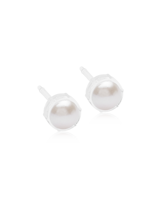 Pearl Stud Earrings | Hypoallergenic | Medical Grade Plastic