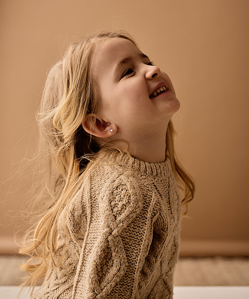 Bezel Earring 6 mm -MP