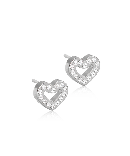 Brilliance Heart Hollow Earring -NT