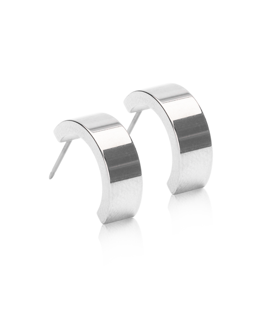 Pendant Plain Grand Curved Earring 15 mm -NT