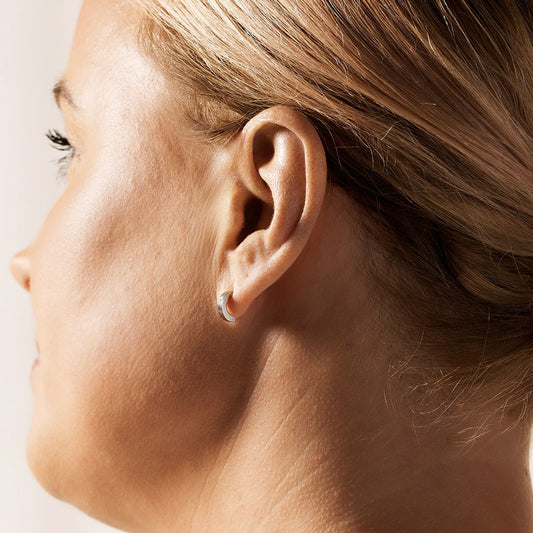 Pendant Plain Curved Earring 10 mm -NT