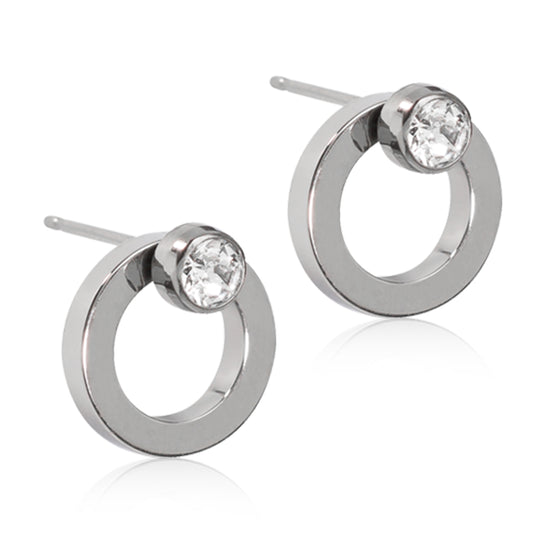 Titanium Bezel Earring