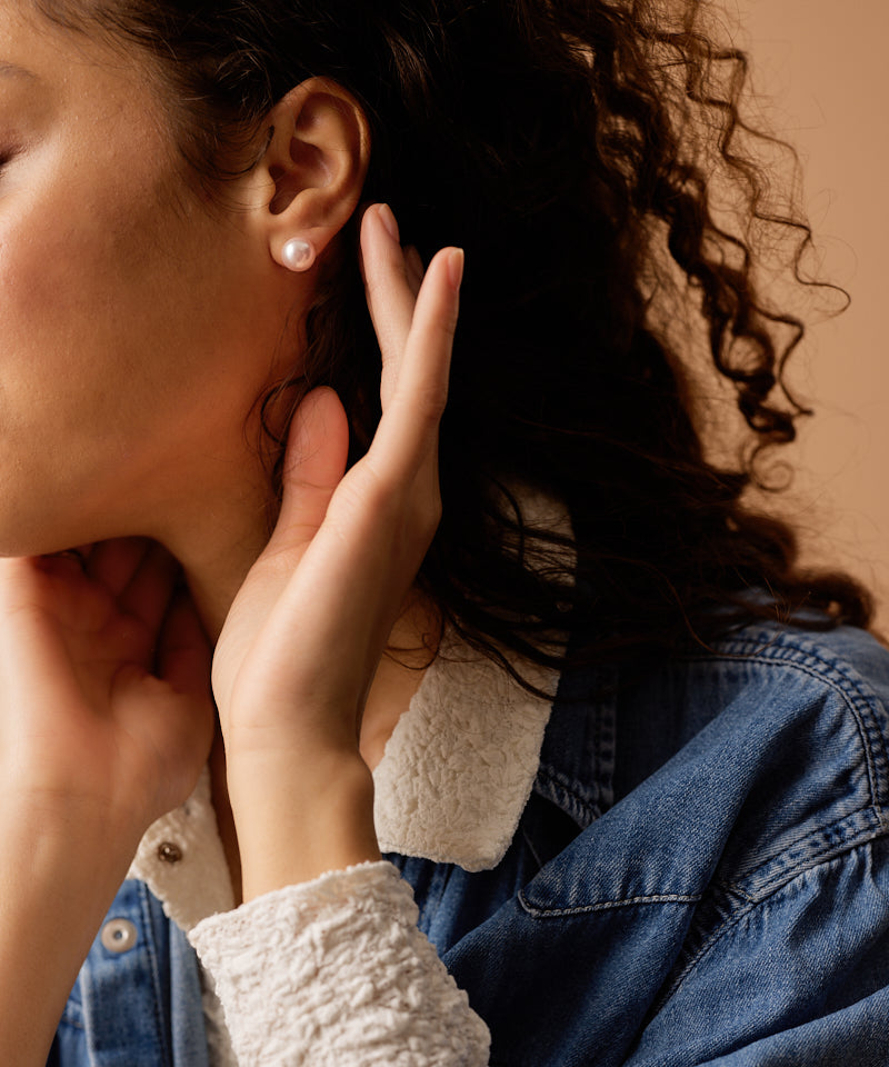 Pearl Earring 10 mm -NT