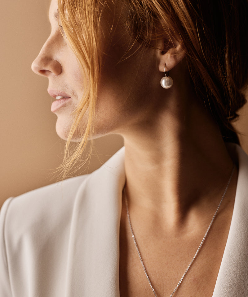 Pendant Pearl Earring -NT