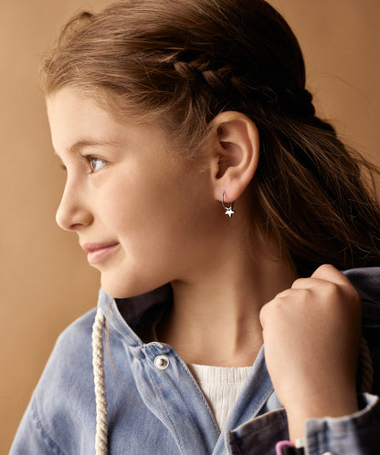 Ear Ring 14 mm, Pendant Star -NT