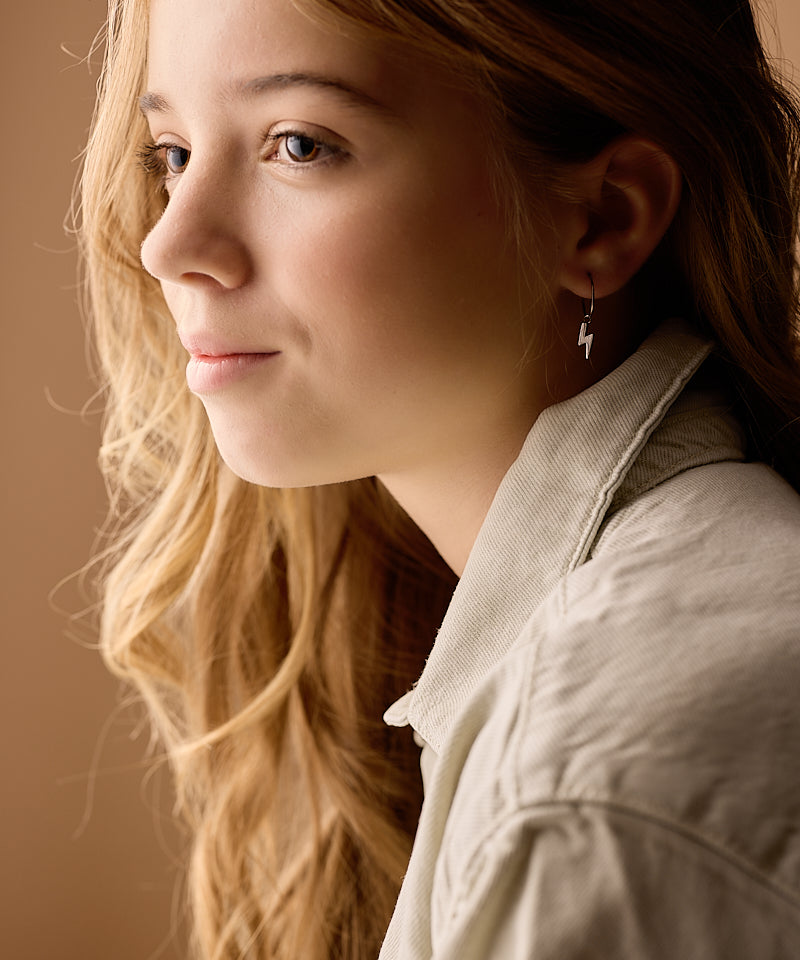 Ear Ring 14 mm, Pendant Flash -NT